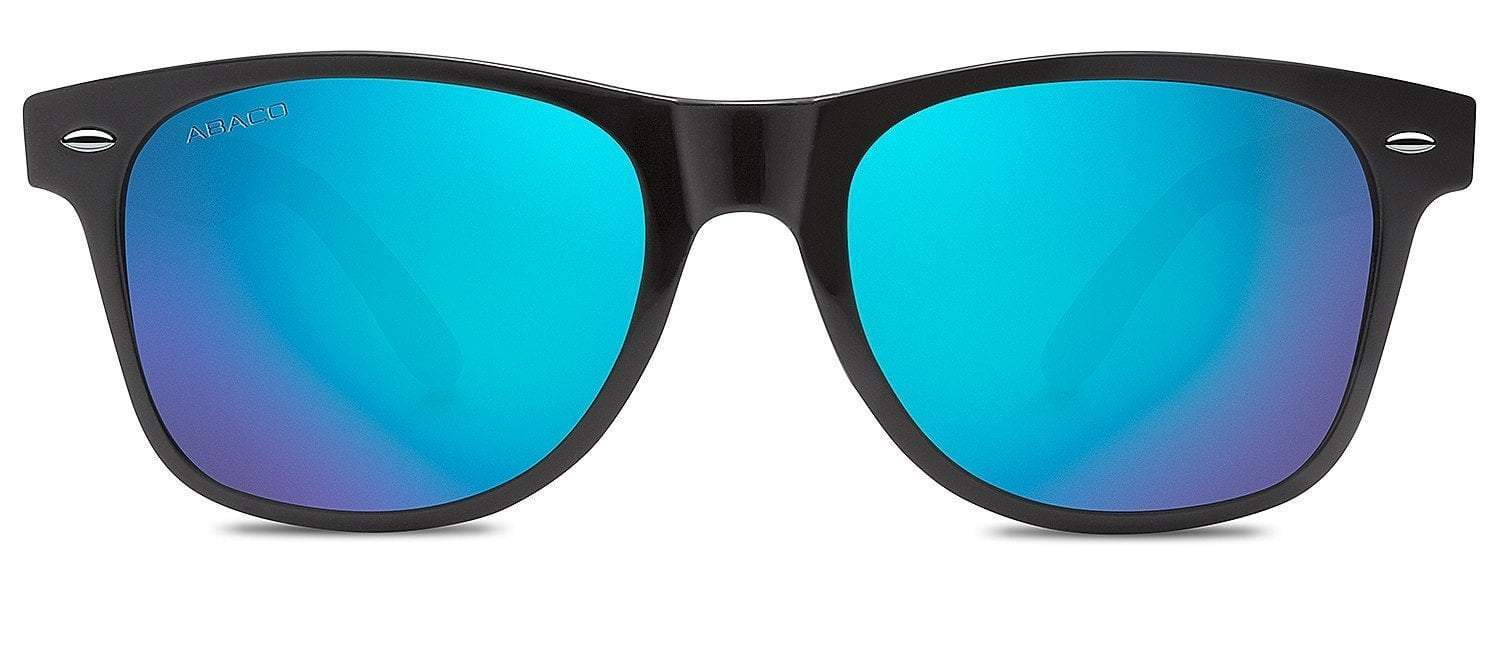 Abaco Waikiki Black Sunglasses Polarized Ocean Mirror Lens Front