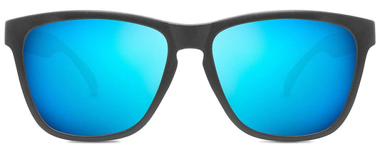 Abaco Kai Junior Matte Black Sunglass Polarized Blue Mirror Lens Side