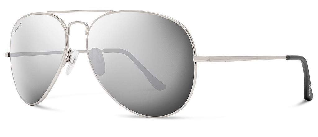Abaco Dakota Silver Sunglass Polarized Chrome Lens Side