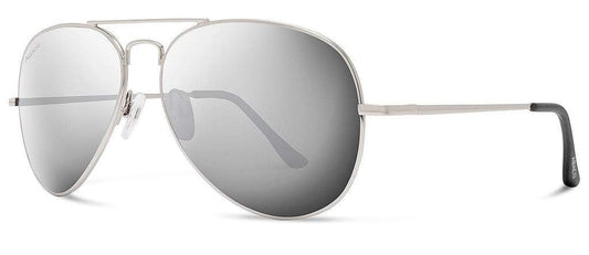 Abaco Dakota Silver Sunglass Polarized Chrome Lens Side