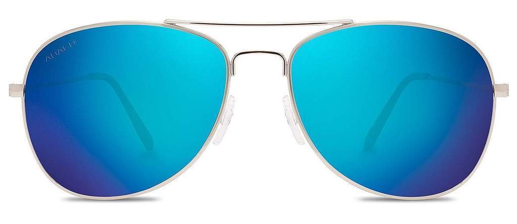 Abaco Avery Gold Sunglass Ocean Mirror Polarized Lens Front