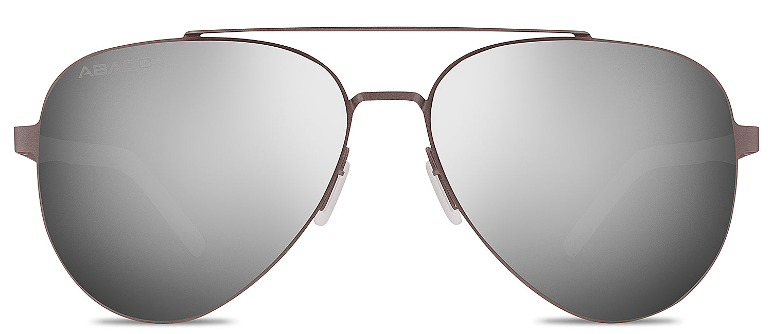 Abaco Daytone Gunmetal Stainless Steel Sunglass Polarized Silver Flash Mirror Lens Front