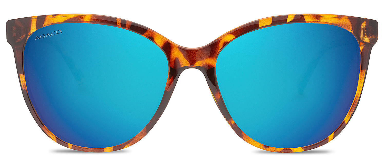 Abaco Kendall Tortoise Sunglass Polarized Ocean Lens Front