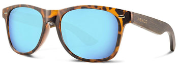 Tortoise/Dark Bamboo/Caribbean Blue Mirror