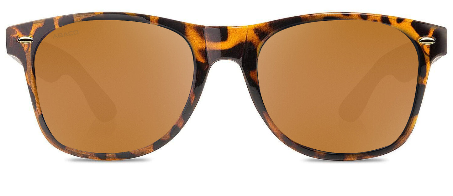 Abaco Taylor Tortoise Bamboo Sunglasses Polarized Brown Lens Front